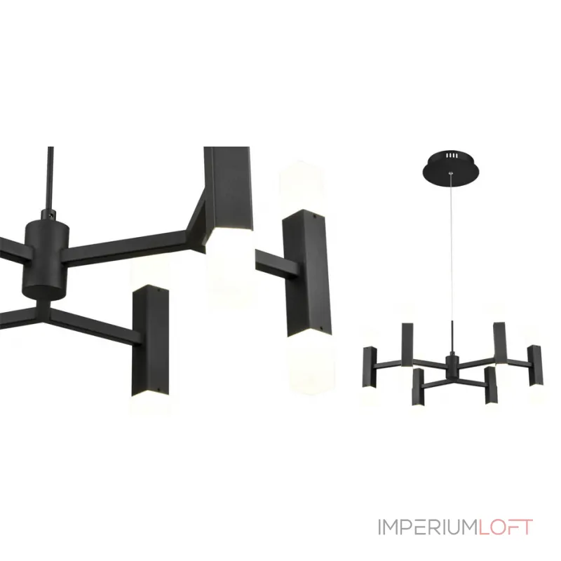 Подвесная люстра Rigor & Conciseness Lighting Angular Plafond Black