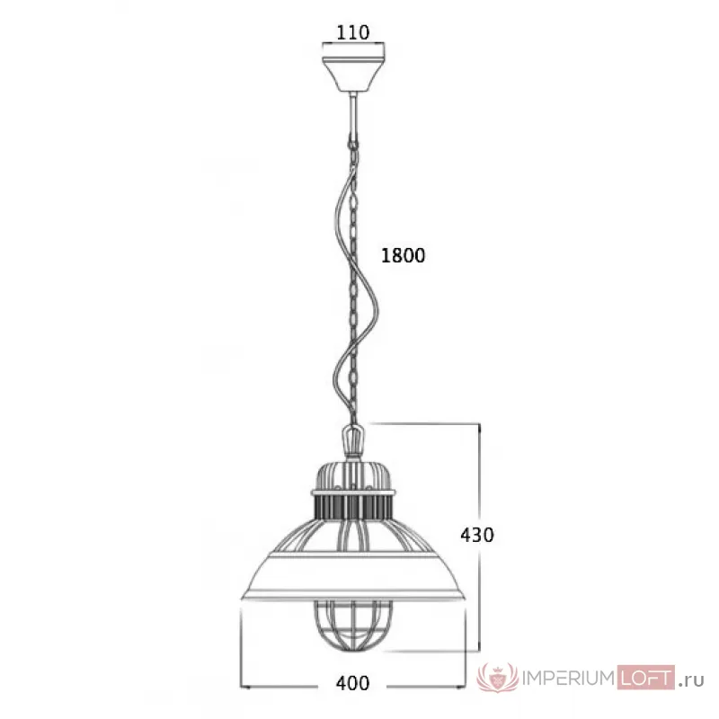 Подвесной светильник Loft Industrial Metal Cage Elder от ImperiumLoft