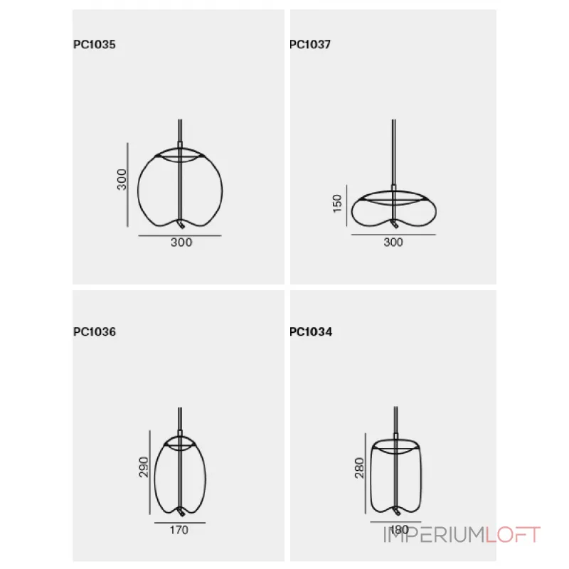 Подвесной светильник KNOT Small Gray glass