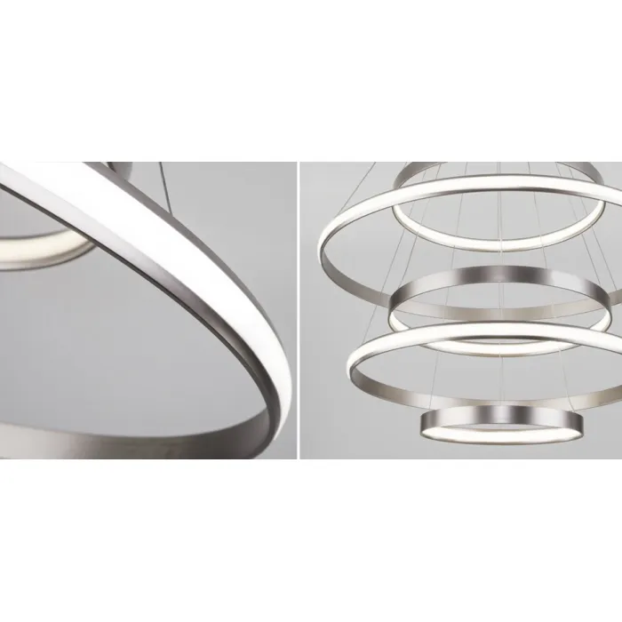 Люстра Light Ring  Vertical Silver 5 колец от ImperiumLoft