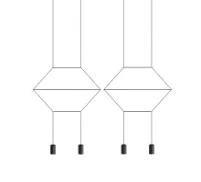Подвесной светильник Via Wireflow polyhedral 4 Lineal Pendant Light
