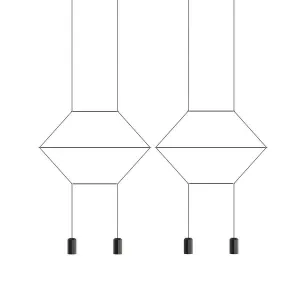 Подвесной светильник Via Wireflow polyhedral 4 Lineal Pendant Light