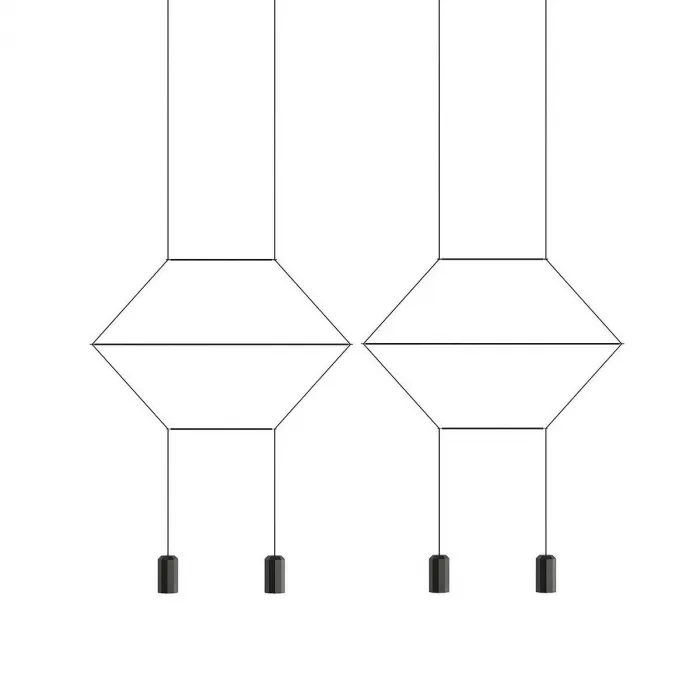 Подвесной светильник Via Wireflow polyhedral 4 Lineal Pendant Light от ImperiumLoft