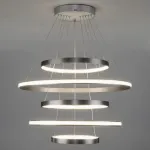 Люстра Light Ring  Vertical Silver 5 колец от ImperiumLoft