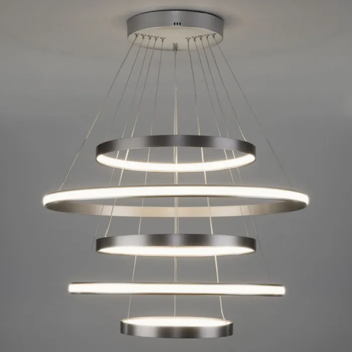 Люстра Light Ring  Vertical Silver 5 колец от ImperiumLoft