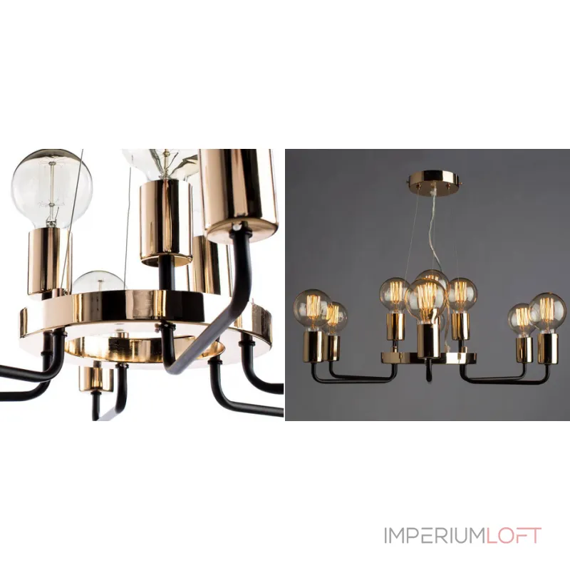 Подвесная люстра Loft Industrial Glossy Gold