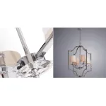 Подвесная люстра Lantern Angular Frame Chromium