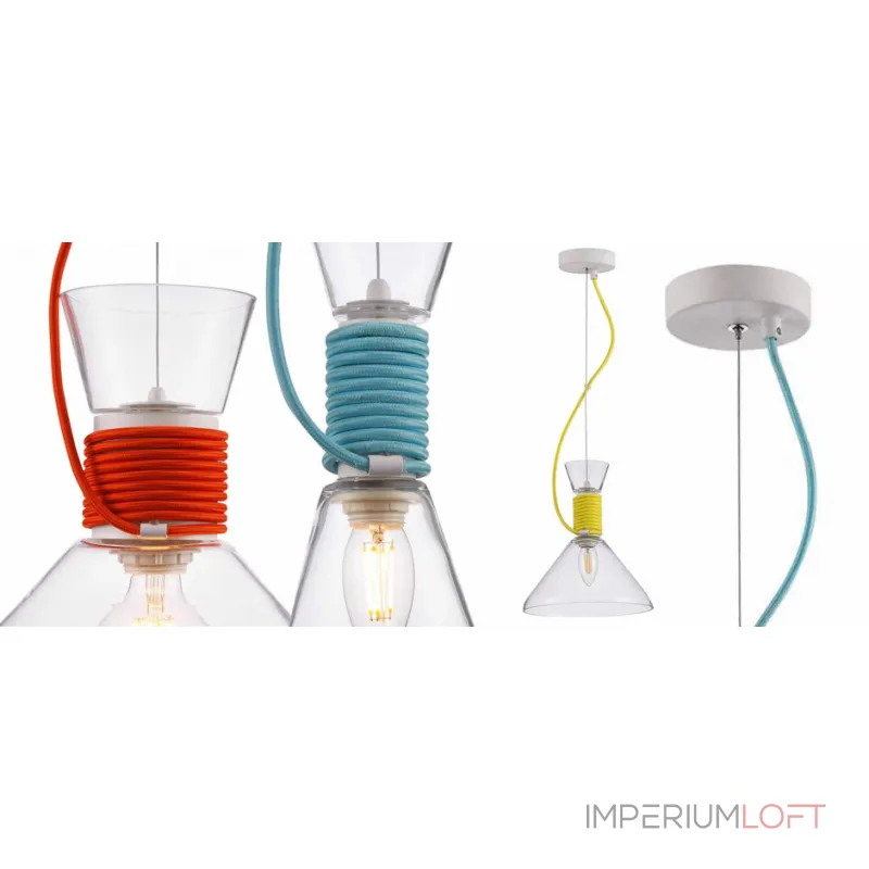 Подвесной Светильник Lamp With Multi-Colored Ropes