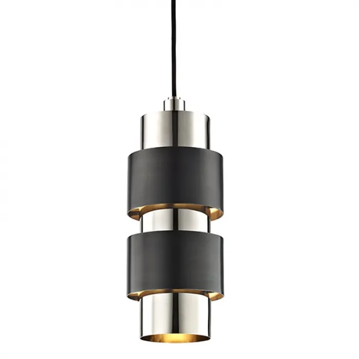 Подвесной светильник Hudson Valley 9422-PNOB Cyrus 2 Light Pendant In Polished Nickel/Old Bronze Combo от ImperiumLoft