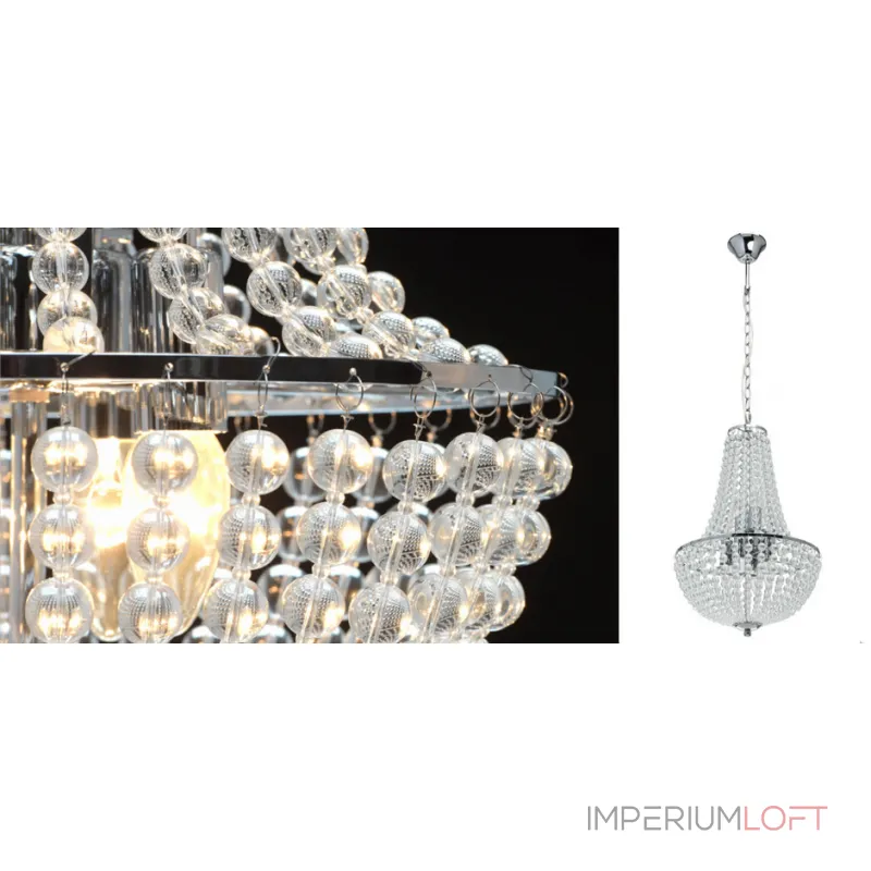 Подвесная люстра Virginia Clear Beads Chandelier chrome Подвесная люстра Virginia Clear Beads Chandelier chrome