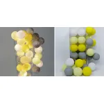 Гирлянда хлопковые фонарики Сotton Ball Yellow от ImperiumLoft