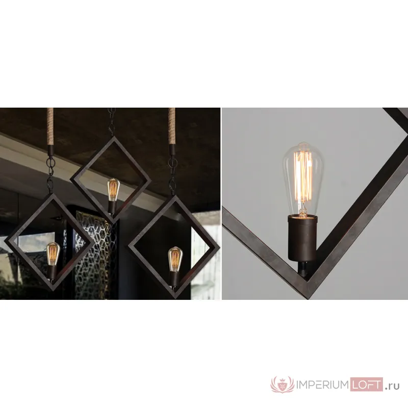 Подвесной светильник Romb Loft Rope Light от ImperiumLoft