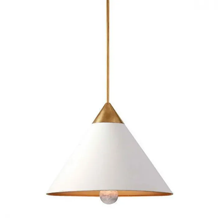 Подвесной светильник Cleo Pendant Brass & White от ImperiumLoft