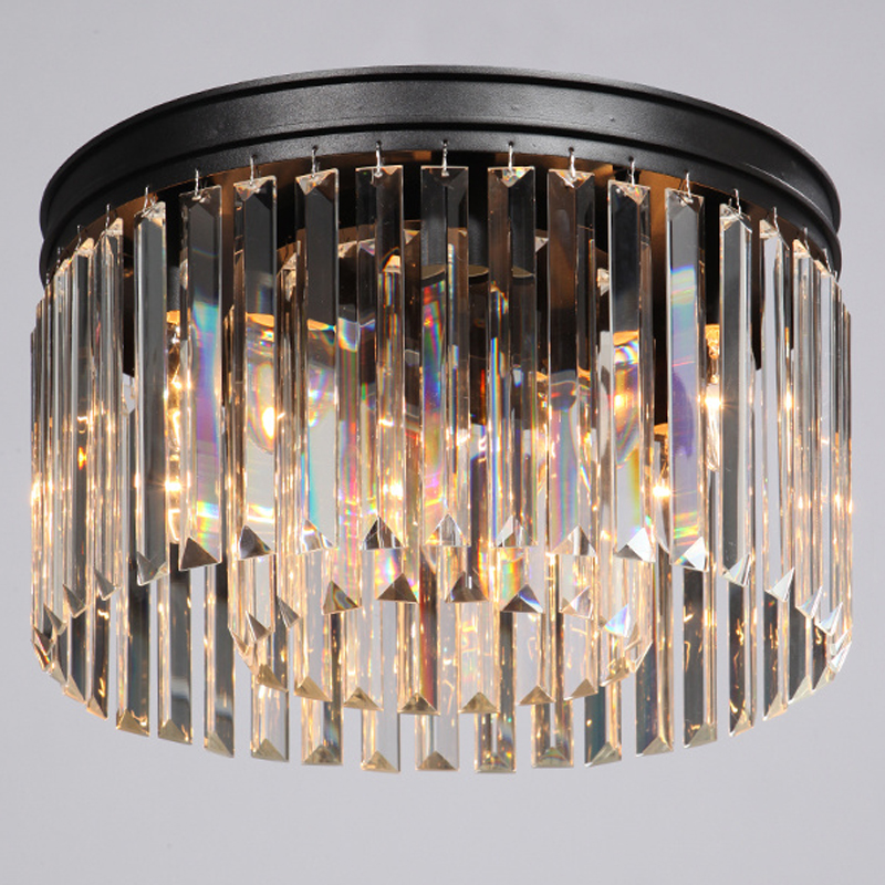 Потолочный светильник ODEON CLEAR GLASS Prism Round 2-TIER 40 см от ImperiumLoft