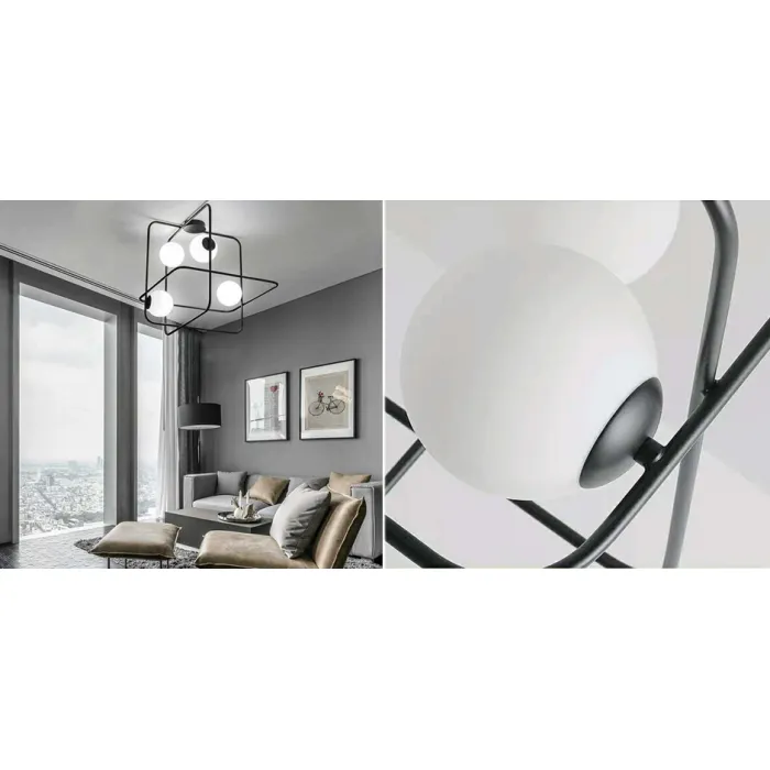 Люстра Broken Squares Balls Black от ImperiumLoft