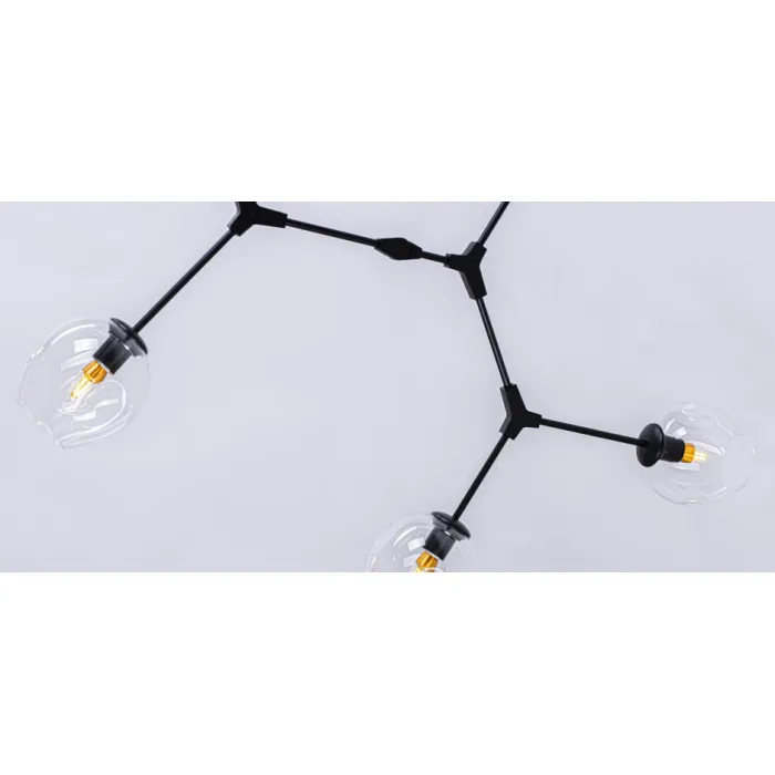 Люстра Сrumpled Glass Bubble Chandelier Black 6 плафонов от ImperiumLoft