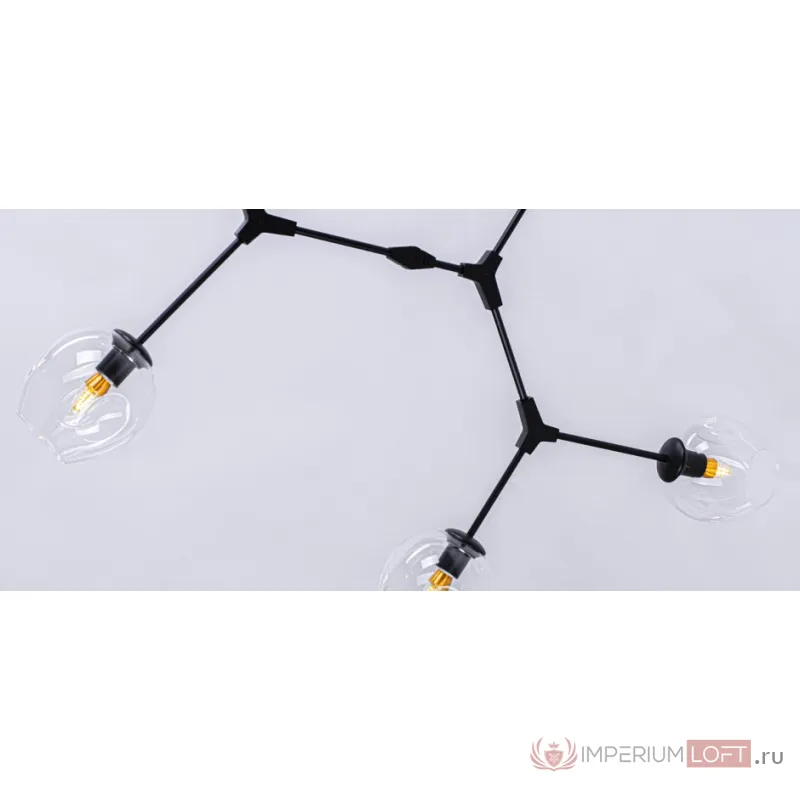 Люстра Сrumpled Glass Bubble Chandelier Black 6 плафонов от ImperiumLoft