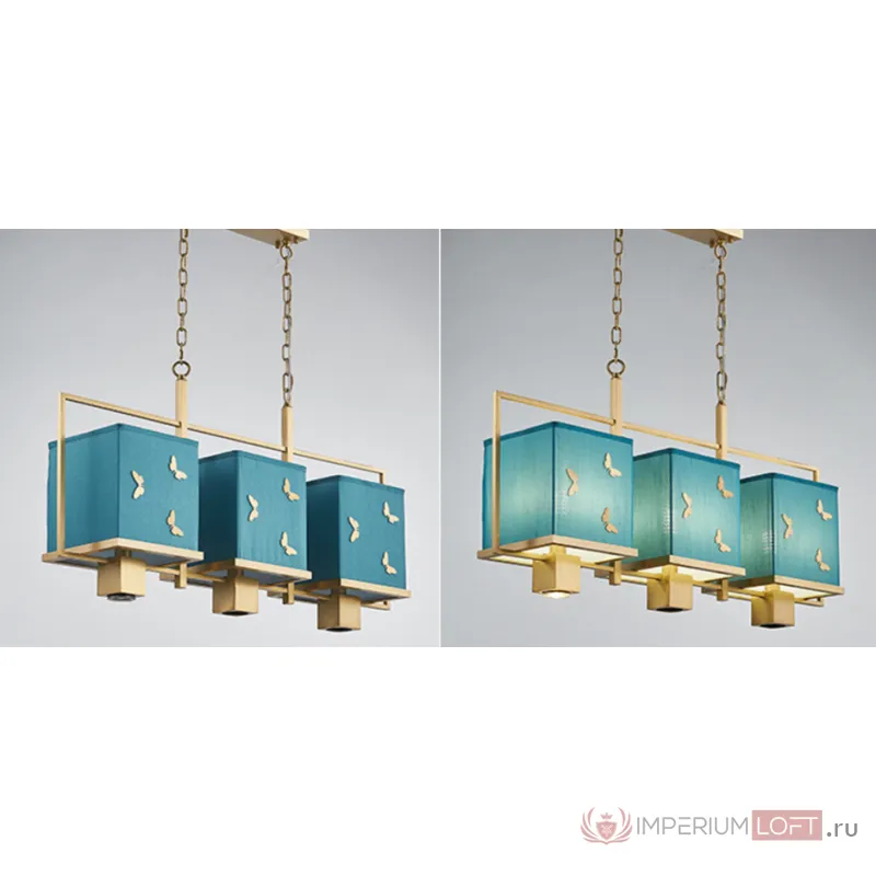 Люстра с бабочками Butterflies Blue Background Chandelier от ImperiumLoft