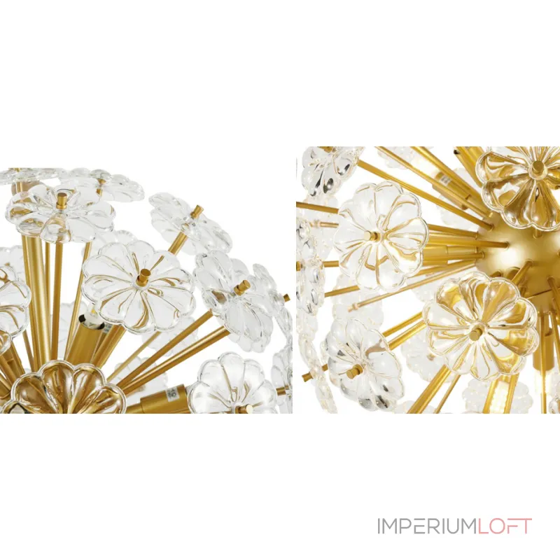 Подвесная люстра Glass Flowers Sputnik Chandelier D 48 Подвесная люстра Glass Flowers Sputnik Chandelier D 48