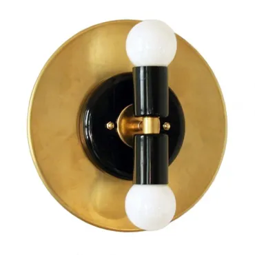 Modern Wall Double Sconce Gold Black