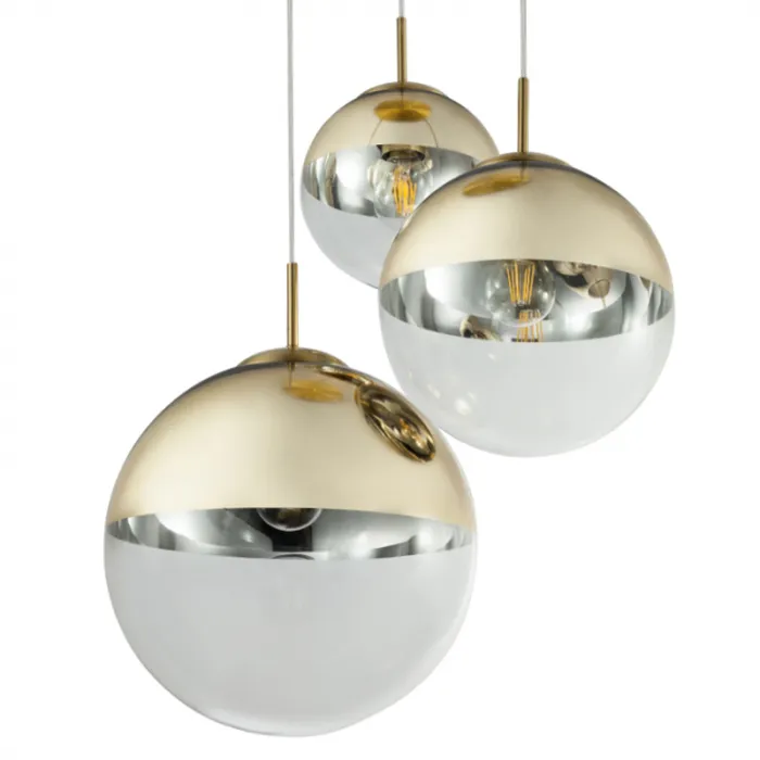 Светильник подвесной Mirror Ball Gold 1 плафон  от ImperiumLoft