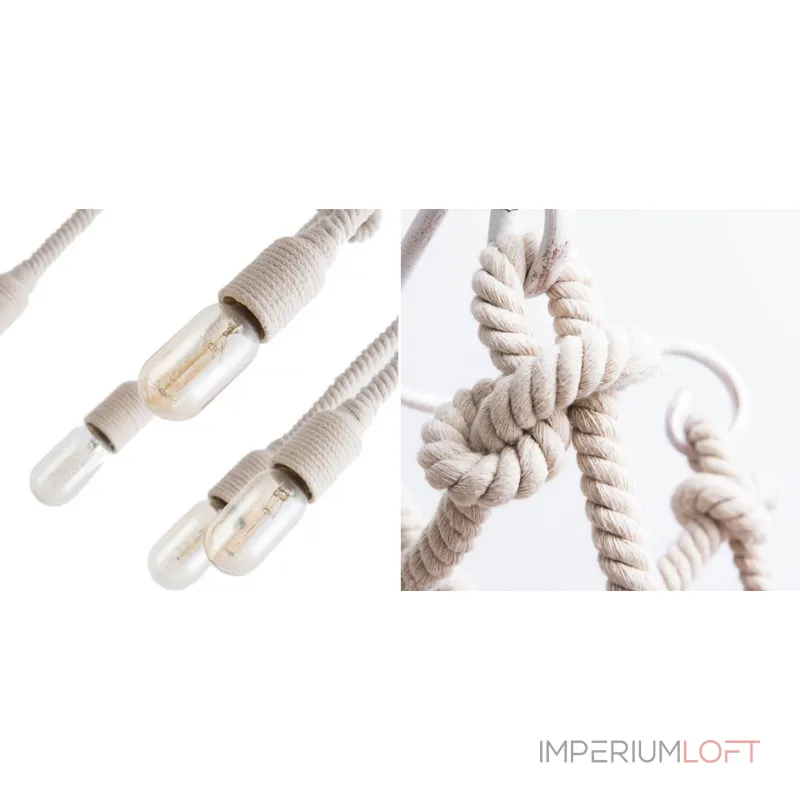 Подвесная люстра Loft Rope Light White 5