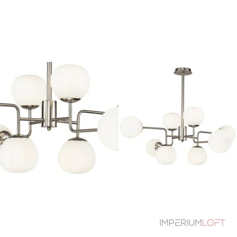 Люстра на штанге Tiepolo Ball Chandelier Nickel 8