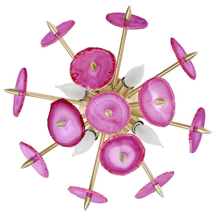 Бра Emporium Pink Agate Burst Sconce Brass от ImperiumLoft