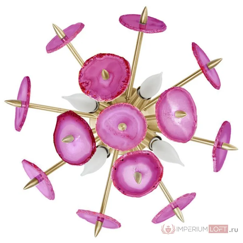 Бра Emporium Pink Agate Burst Sconce Brass от ImperiumLoft