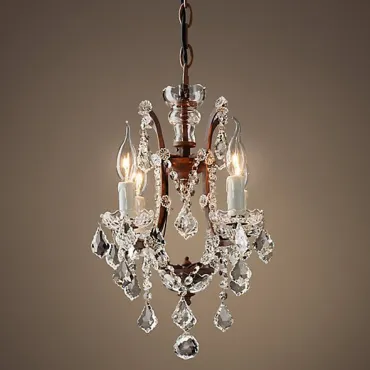 Люстра 19TH C. ROCOCO IRON & CLEAR CRYSTAL 4