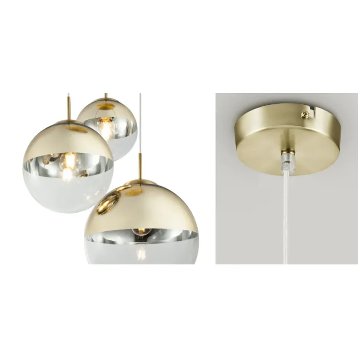 Светильник подвесной Mirror Ball Gold 1 плафон  от ImperiumLoft