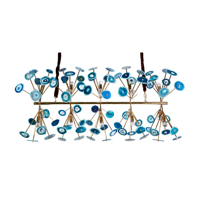Люстра Agate Burst Chandelier Blue Line от ImperiumLoft