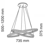 Люстра Half Ring Black & White Pendant S от ImperiumLoft