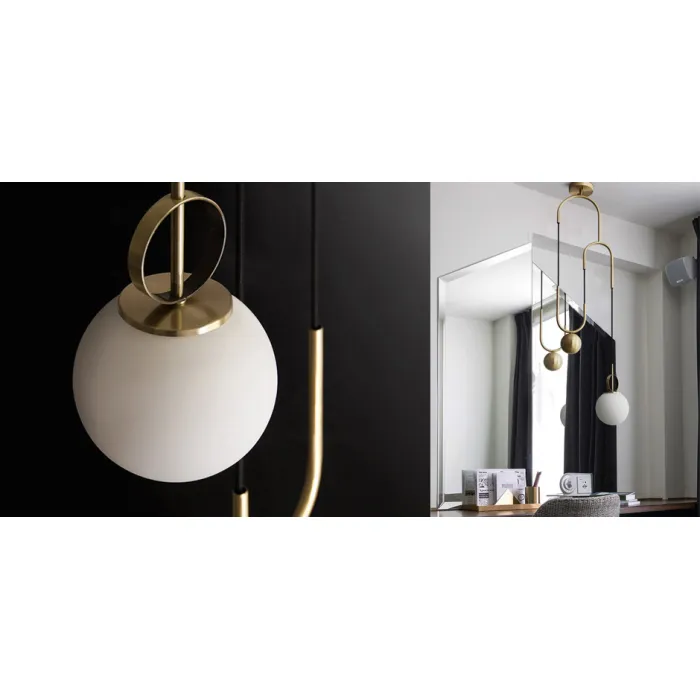 Подвесной светильник Cradle Brass Art Deco Pulley Pendant Light от ImperiumLoft