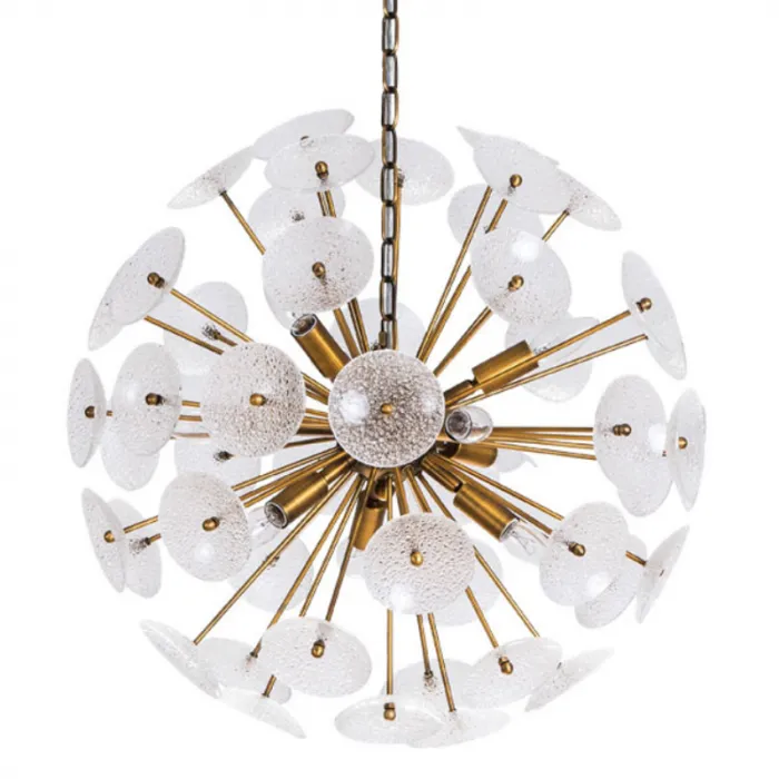 Люстра Sputnik Textured Glass White Chandelier от ImperiumLoft