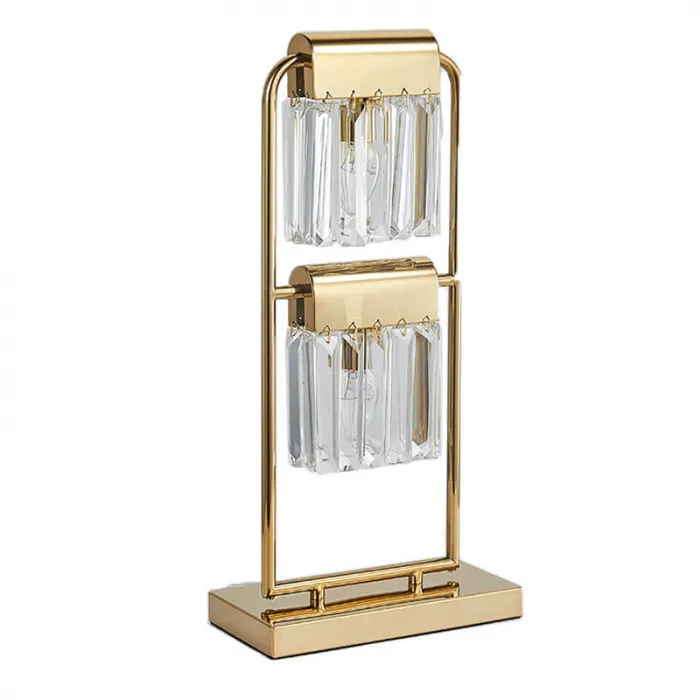 Настольная лампа Crystal Pendants gold 2 от ImperiumLoft