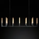 Люстра на штанге RH CANELLE Linear Chandelier 12 Modern Black