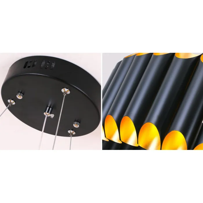 Люстра GALLIANO ROUND SUSPENSION LIGHT by DELIGHTFULL Black от ImperiumLoft