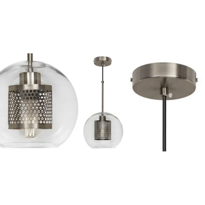 Perforated Vessel Pendant Lamp Nickel Ball от ImperiumLoft