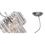 Подвесная люстра ODEON CLEAR GLASS 2-TIER Chrome D31