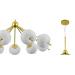 Подвесная люстра White ball brass Louise 9