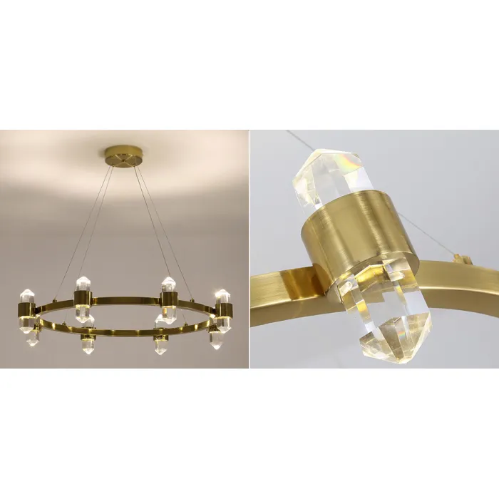 Люстра Crystal Ring Chandelier Brass от ImperiumLoft