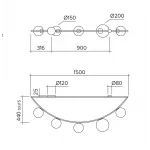 Потолочный светильник Atelier Areti Girlande Ceiling Crescent 5