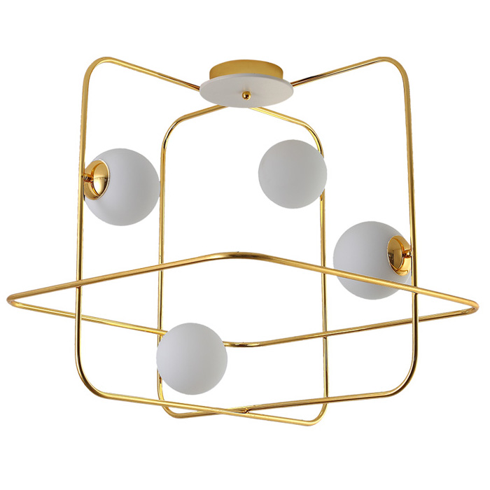 Люстра Broken Squares Balls Brass от ImperiumLoft