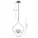 Хрустальный светильник Цветок Лотоса Lotus flower Clear Glass pendant lamp A от ImperiumLoft
