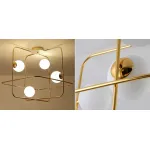 Люстра Broken Squares Balls Brass от ImperiumLoft