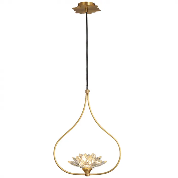 Хрустальный светильник Цветок Лотоса Lotus flower Clear Glass pendant lamp A от ImperiumLoft