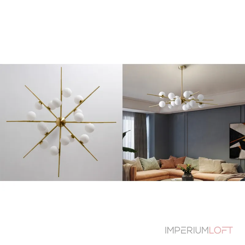 Люстра на штанге Cherry Bomb 16 balls Gold Люстра на штанге Cherry Bomb 16 balls Gold