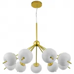 Подвесная люстра White ball brass Louise 9