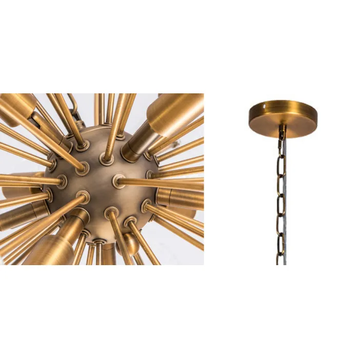 Люстра Sputnik Textured Glass White Chandelier от ImperiumLoft